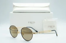 NEW FRED FG 40028U 53G BLACK GOLD BROWN AUTHENTIC SUNGLASSES FRAMES 52-20