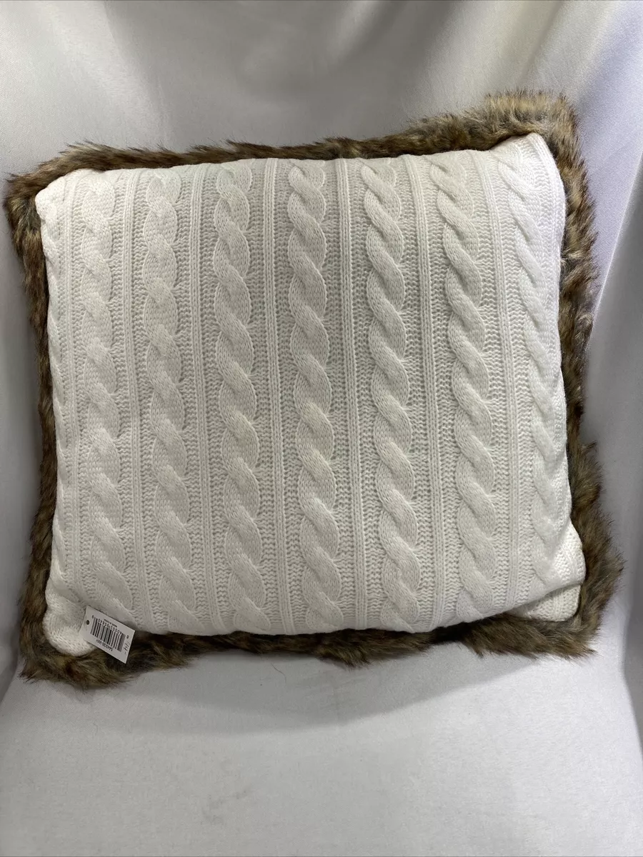 White knit 2025 pillow
