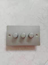 3 Gang 2 Way Dimmer Switch 250W, silver Light Switch Dimmer 