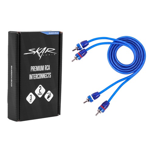 NEW SKAR AUDIO 3 FT 2-CHANNEL TWISTED PAIR AUDIOPHILE GRADE INTERCONNECT CABLE - Picture 2 of 4
