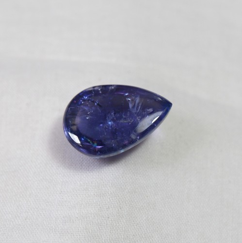 13.8 Carat Natural Blue Tanzanite Pear Shape Cabochon 18.1x12.4x7.6 MM - Picture 7 of 10