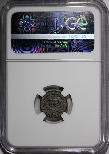 Denmark Christian VIII Silver 1842 K/FF 3 Rigsbankskilling NGC AU DET. KM#729(5) - Picture 3 of 4