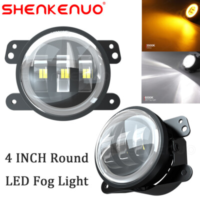 4'' RoundLED Fog Lights Bumper Driving Lamps for Chrysler PT Cruiser 2006-2010
