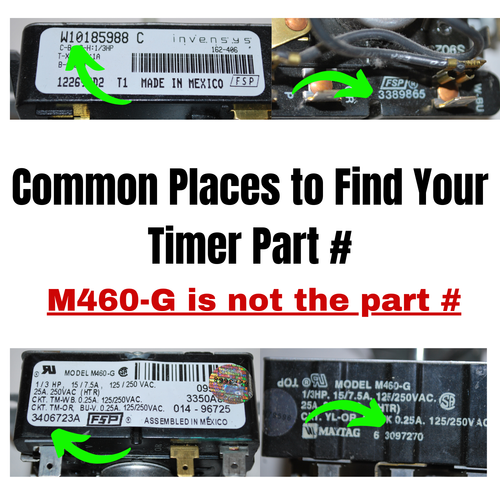 Genuine OEM WHIRLPOOL MAYTAG ADMIRAL Dryer Timer 3979618 WP3979618 AP6009056 - Picture 8 of 10