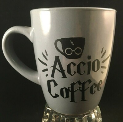 Harry Potter - Accio Coffee - Coffee Mug - 12 oz - Grey - Handmade | eBay
