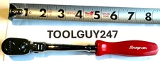 SNAP ON TOOLS USA THLFD72 R  1/4" Drive RED Hard Grip Long Flex Head Ratchet +