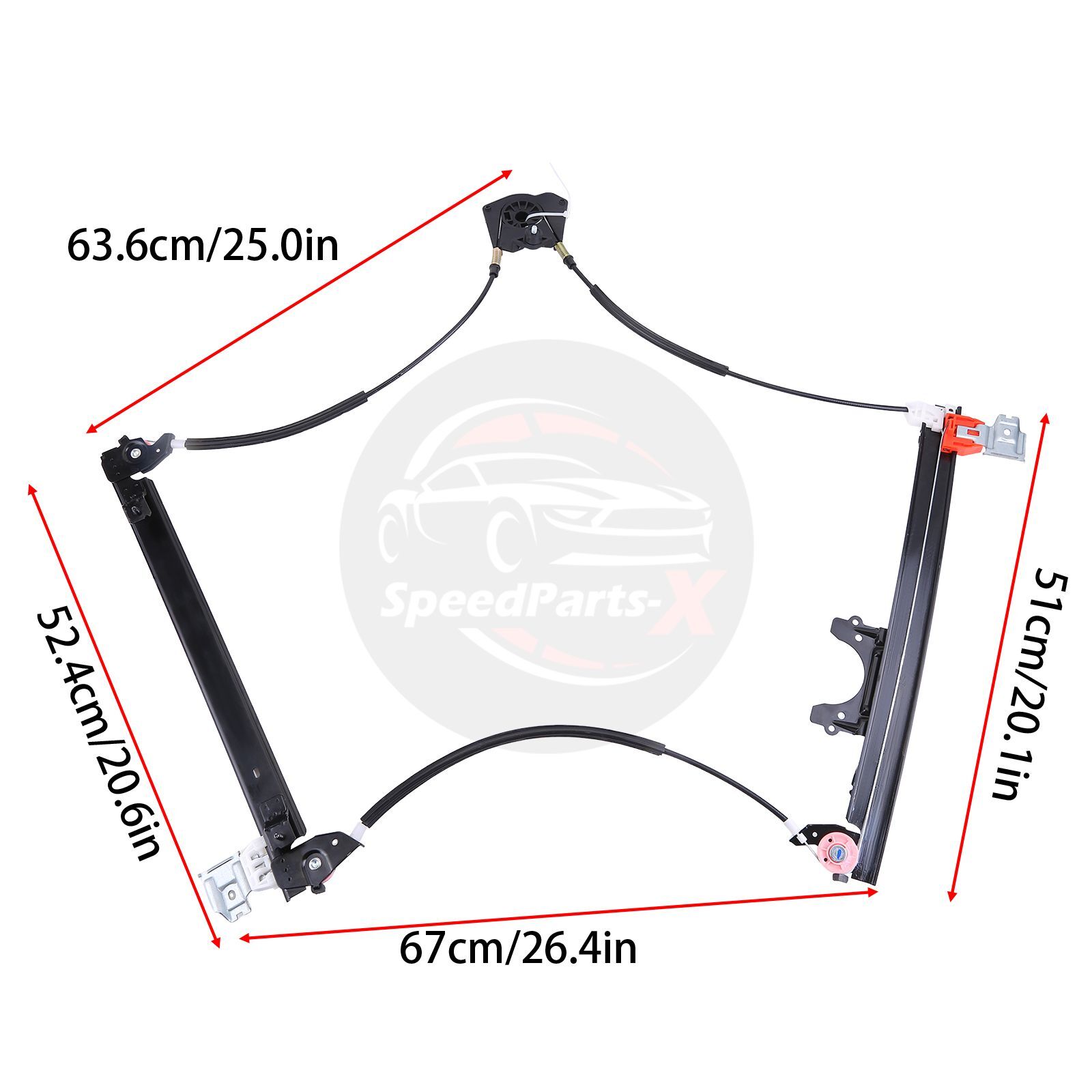 Front Left Window Regulator W/O Motor For 03-13 Maserati Quattroporte M139