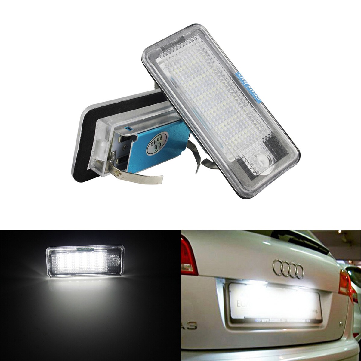 Bulb Warning Light Audi A3 Number Plate Light 2x Canbus LED