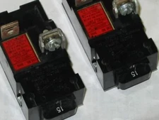 Lot of 2 - 15 Amp Pushamatic ITE Bulldog 1 Pole  P115 Circuit Breakers  2-PACK