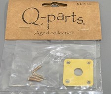 NEW - Q-Parts Aged Collection Jack Cover For Gibson Les Paul - CREAM PLASTIC
