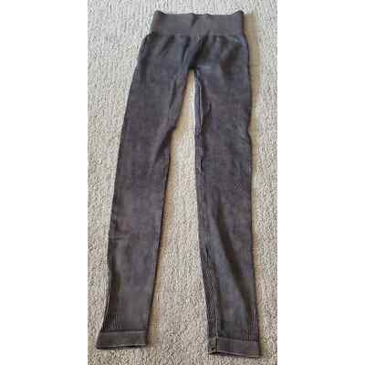 Women's Black and Bronze Eye Candy Running Exercise Pants Size S/M