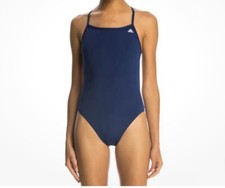Adidas Solid C Back One Piece Swimsuit Navy Size 22