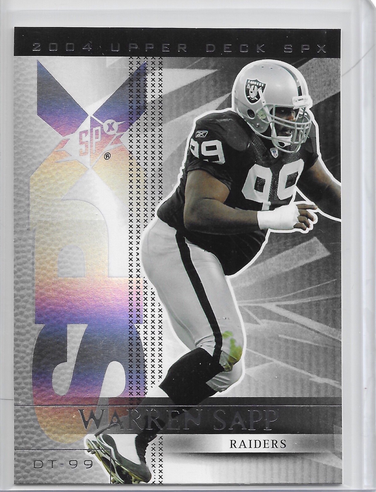 2004 Upper Deck SPx Football Warren Sapp Card # 71 Oakland Raiders