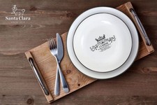 Dinner set  DINNER plates + pasta bowls + Dessert plates - 6pcs  White Porcelain