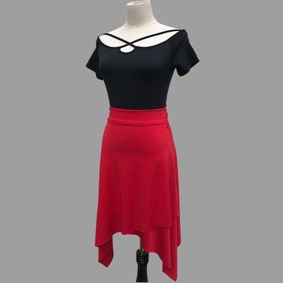 Ladies Sexy Ballroom Latin Salsa Tango Dance Top T-shirt Dancewear Short Sleeve