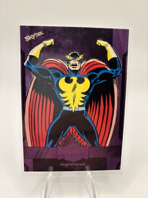 2024 Marvel Metal Universe Avengers Purple FX Parallel 163 - Nighthawk /199
