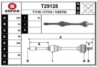 Antriebswelle Gelenkwelle FüR Citroen C5 I Break C5 II Automatik Vorne Rechts
