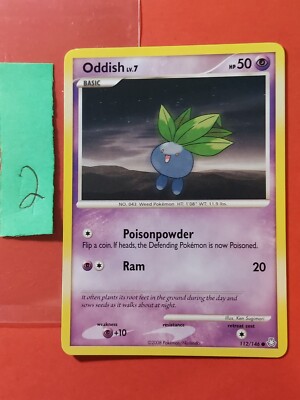 2008 Pokemon Diamond and Pearl Legends Awakened #112 Oddish, C, NF
