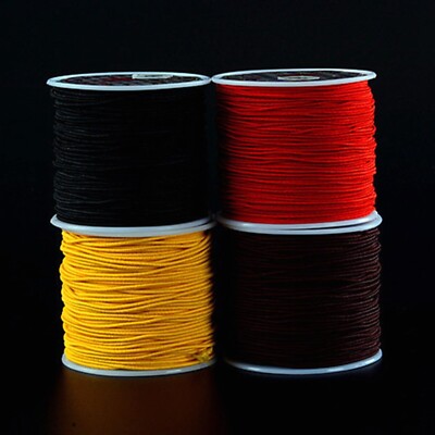Craft Elastic Stretch Round Beading Cord Braided String Rattail Rope 0.8mm-1.5mm