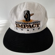 Vintage NWT John Deere Credit Impact Lease Hat Baseball Cap Reversible USA Made