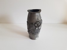 Vase en Étain motif fleur - Art Nouveau - Signé Pierre Amédée Plasait - 1900's