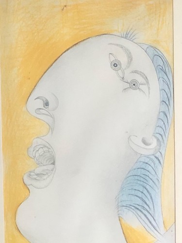 D'après Picasso, reproduction "tête de femme" dessin préparatoire Guernica - Photo 3/11