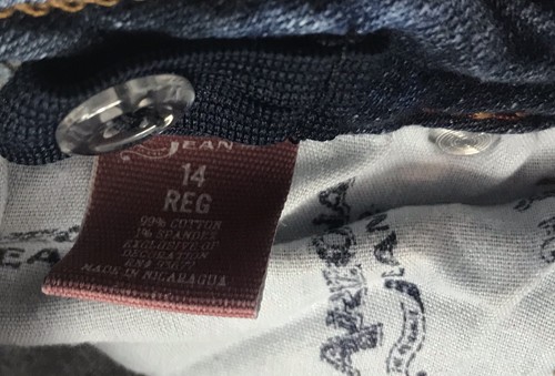 Custom Tie Dyed Jeans Sz 14 Skinny Stretch Denim Blue Distressed Dark Wash White - Picture 7 of 11