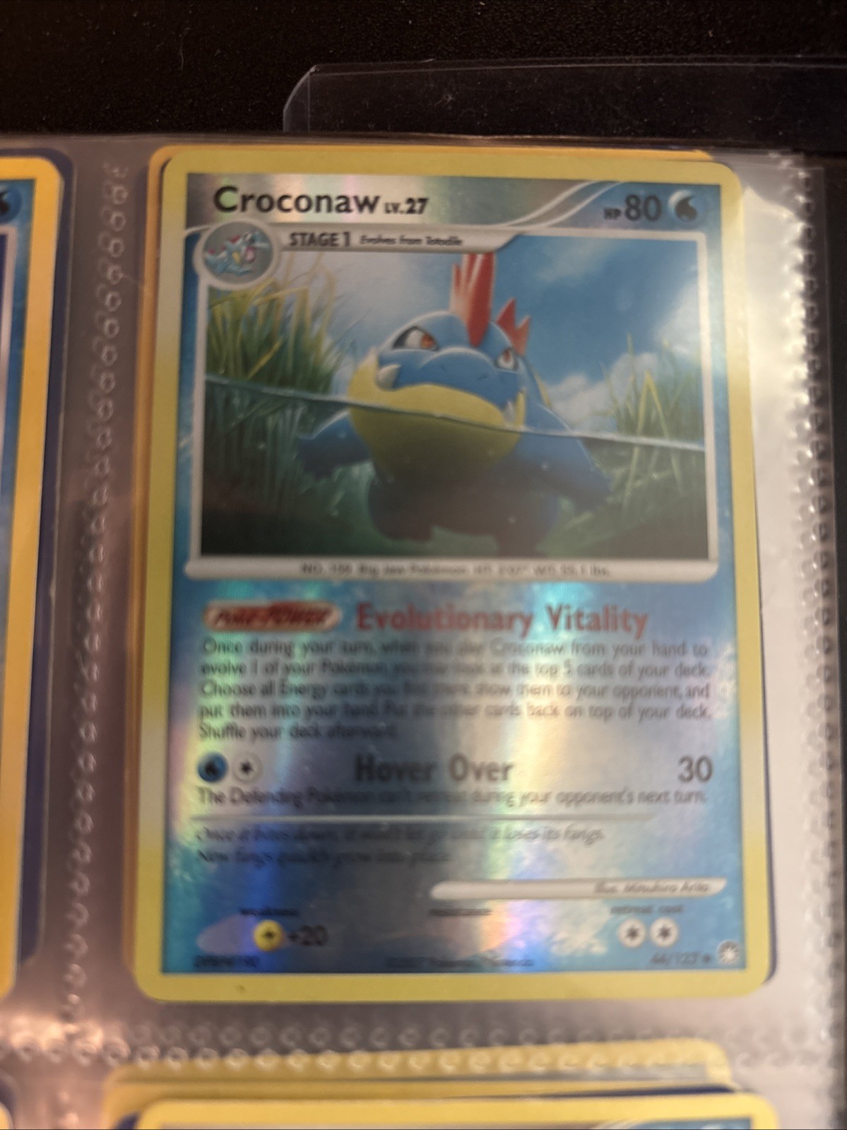 Croconaw 44/123 Mysterious Treasures Reverse Holo Pokemon Card - LP