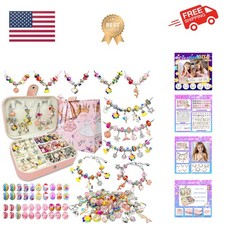 Charm Bracelet Making Kit for Girls 8-12, DIY Bead Jewelry Making Kit with Bo...