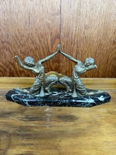 Two original female Art Deco dancers 16” by 8”