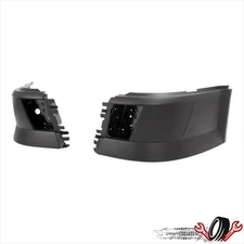 LH+RH Front Bumper End Cap Extension Corner W/Fog Light Hole For Volvo VNL 04-18