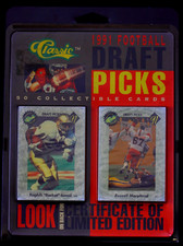 LOT of 3: 1991 Classic Football Draft Picks Sealed Sets Brett Favre Rookie