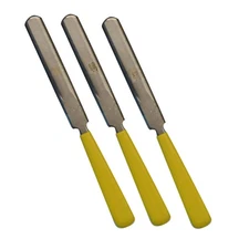 3Pcs Yellow Guitar Gauged Nut Slotting File Double Sided Nut Saddle Luthier Tool
