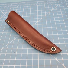Fixed Blade Knife Sheath Brown Leather Belt Pouch Case 7"x5.5" MAde in USA