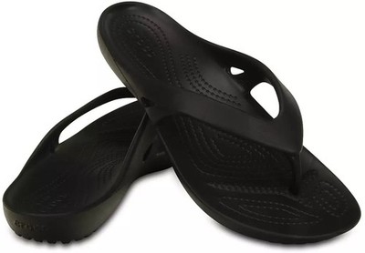 Crocs Womens Kadee II Flip Flop Black Size 9 NWT