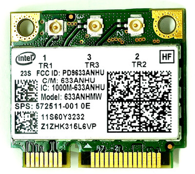 Intel Centrino Ultimate-N 6300 633ANHMW WiFi Card Mini PCIe 3x3 HP PLC 572511-00