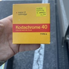 1 Sealed KODAK Kodachrome 40 Sound Color Movie Film Super 8 Cartridges Exp 1986