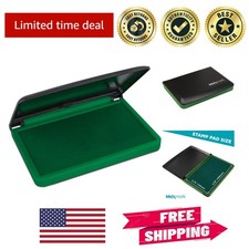 Versatile Green Stamp Pad - 2-3/4" x 4-1/4" Felt Pad for Lasting Quality