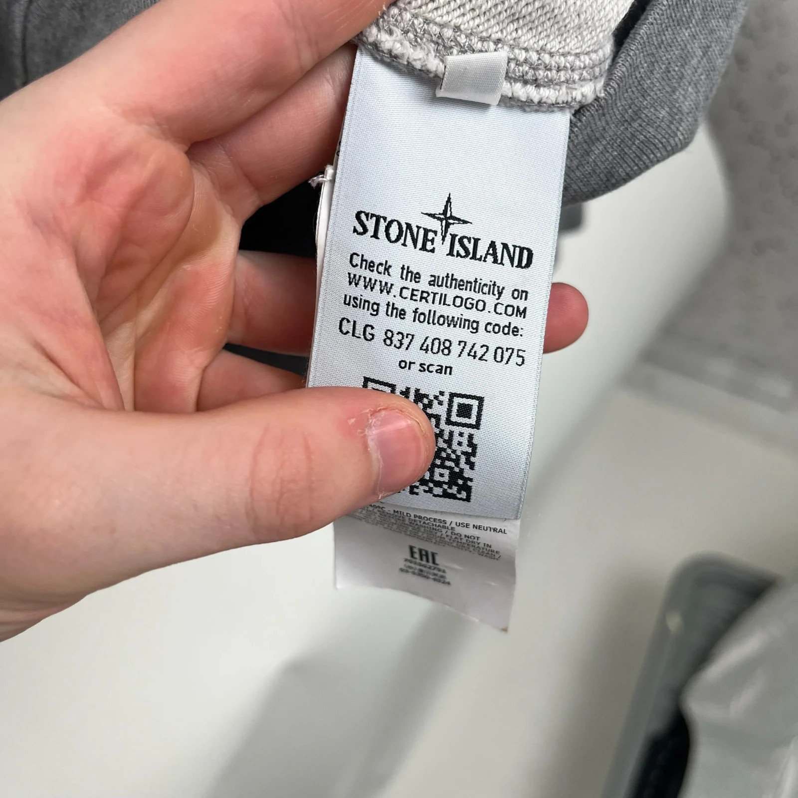 Stone Island Grey Crewneck Jumper image 4