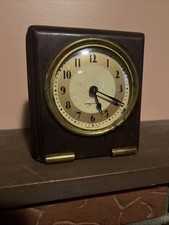 Vintage Seth Thomas Art Deco Style Wood Case Clock USA Made