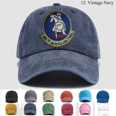 Customized Embroidered Hat Us 60th Aviation Company Attack Helicopter, Gift Idea