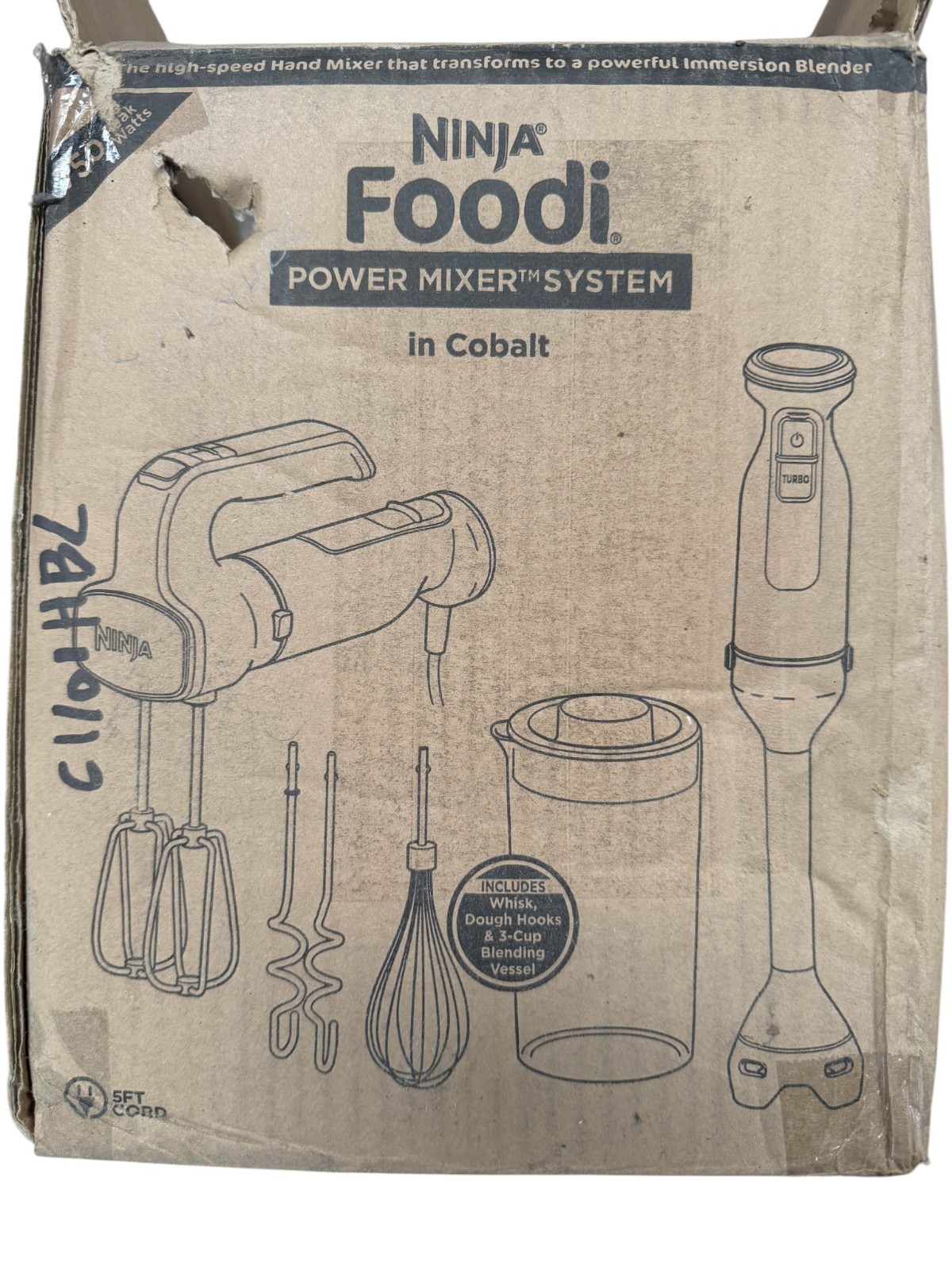 Ninja Foodi CI101 3 in 1 Power Mixer 750W Hand Mixer Immersion Blender Set