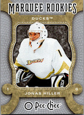 2007-08 O-Pee-Chee Marquee Rookie Jonas Hiller RC Card# 505. rookie card picture
