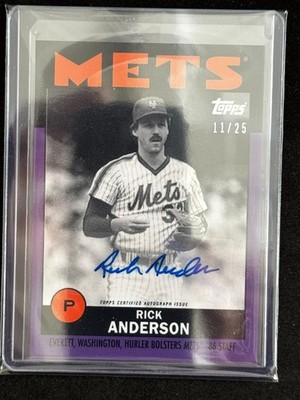 2021 TOPPS ESPN ONCE UPON A TIME IN QUEENS RICK ANDERSON PURPLE AUTOGRAPH /25
