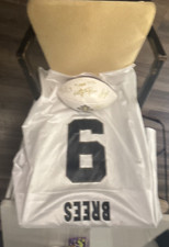 NFL New Orleans Saints Drew Brees White Jersey & Signed Black Football