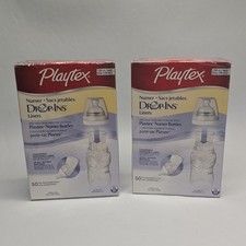 LOT of 2 Playtex Nurser Drop-Ins Liners 50 Count 4oz Sealed 100 Count Total