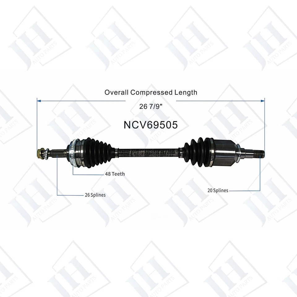 OE Front Pair Left Right CV Axle Shaft Set For 1992-2001 Toyota Camry Solara FWD - Image 2 of 4