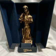 Elvis Presley Gold Figurine with Display Case Rock & Pop Music  (empty)