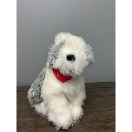 Kellytoy Farm Dog  Gray and White with Red Bandana