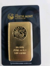 100g gold bar Perth Mint 2670.76 per troy oz